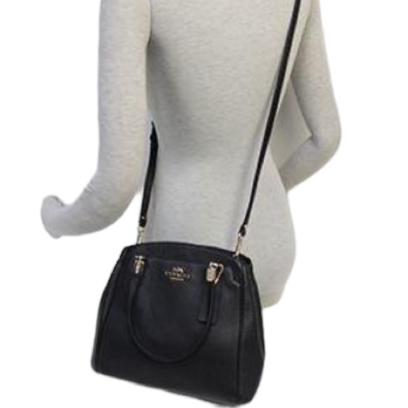 Coach Minetta Pebbled Leather Satchel Crossbody Handbag - Picture 9 of 10